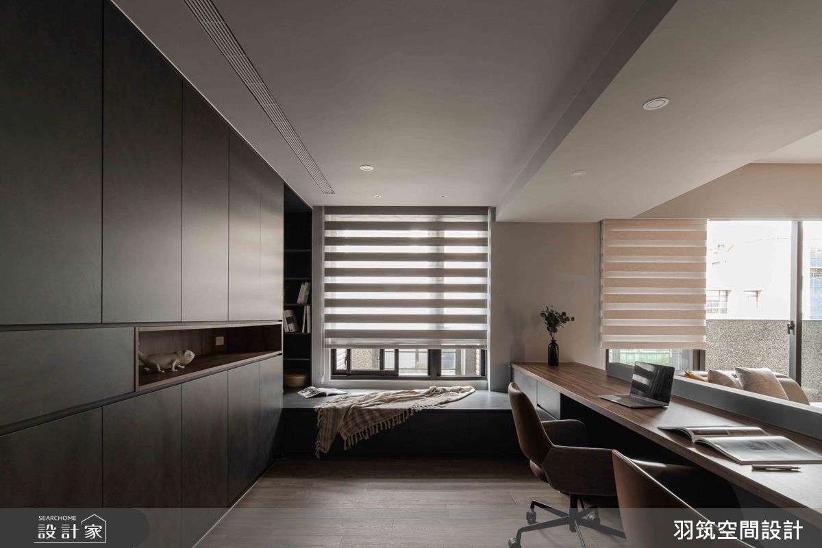 34坪中古屋(5~15年)＿現代風書房臥榻案例圖片＿羽筑空間設計＿羽筑_58坤山鼎峰之8