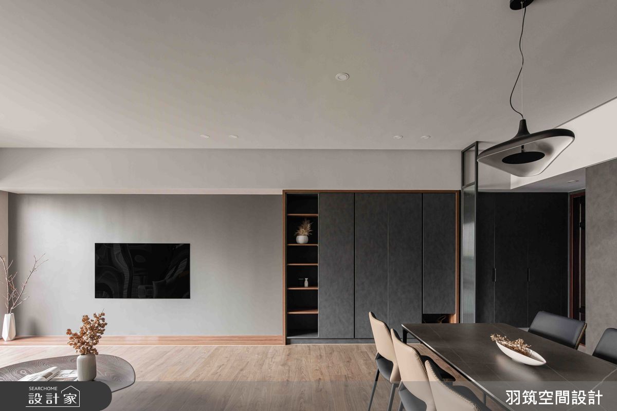 34坪中古屋(5~15年)＿現代風客廳餐廳案例圖片＿羽筑空間設計＿羽筑_57坤山鼎峰之12
