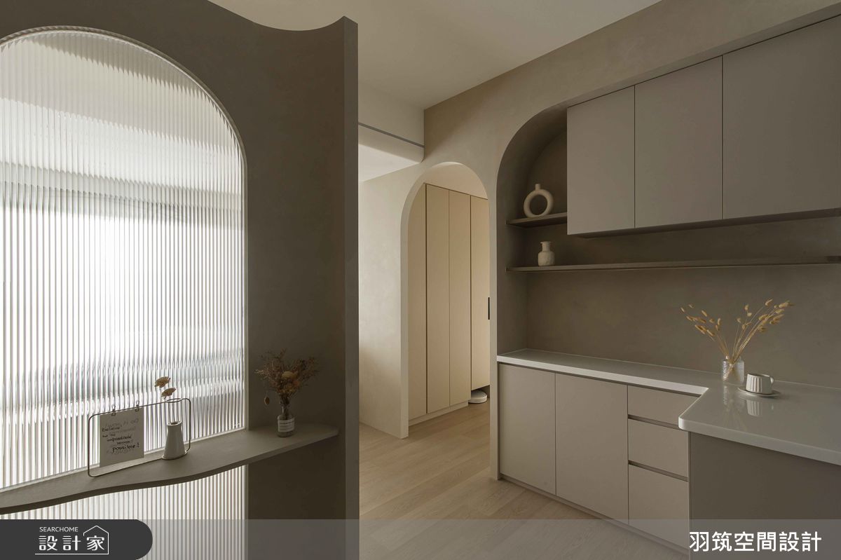 20坪新成屋(5年以下)＿奶油風玄關廚房案例圖片＿羽筑空間設計＿羽筑_63竹風樹海-奶油之3
