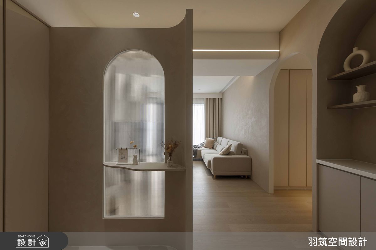 20坪新成屋(5年以下)＿奶油風玄關案例圖片＿羽筑空間設計＿羽筑_63竹風樹海-奶油之4