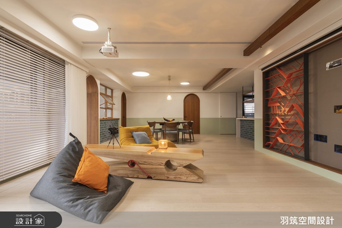 42坪新成屋(5年以下)＿現代風客廳餐廳案例圖片＿羽筑空間設計＿羽筑_89京懋頤和-森境漫旅之2