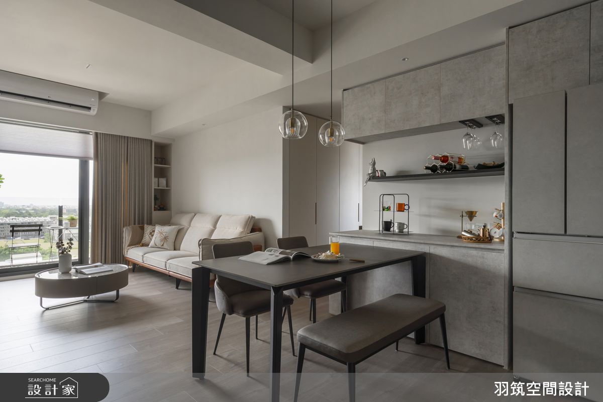 24坪新成屋(5年以下)＿現代風客廳餐廳案例圖片＿羽筑空間設計＿羽筑_90大景首席-冉冉澄境之3