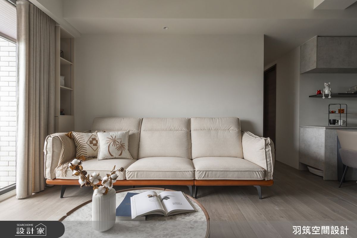 24坪新成屋(5年以下)＿現代風客廳案例圖片＿羽筑空間設計＿羽筑_90大景首席-冉冉澄境之8
