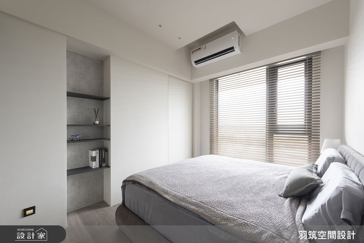 24坪新成屋(5年以下)＿現代風臥室案例圖片＿羽筑空間設計＿羽筑_90大景首席-冉冉澄境之16