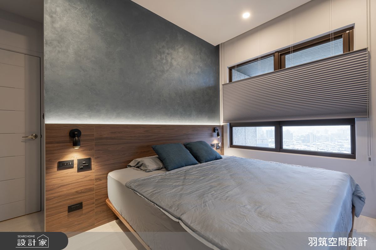 17坪新成屋(5年以下)＿現代風臥室案例圖片＿羽筑空間設計＿羽筑_96伏光輕寓之14