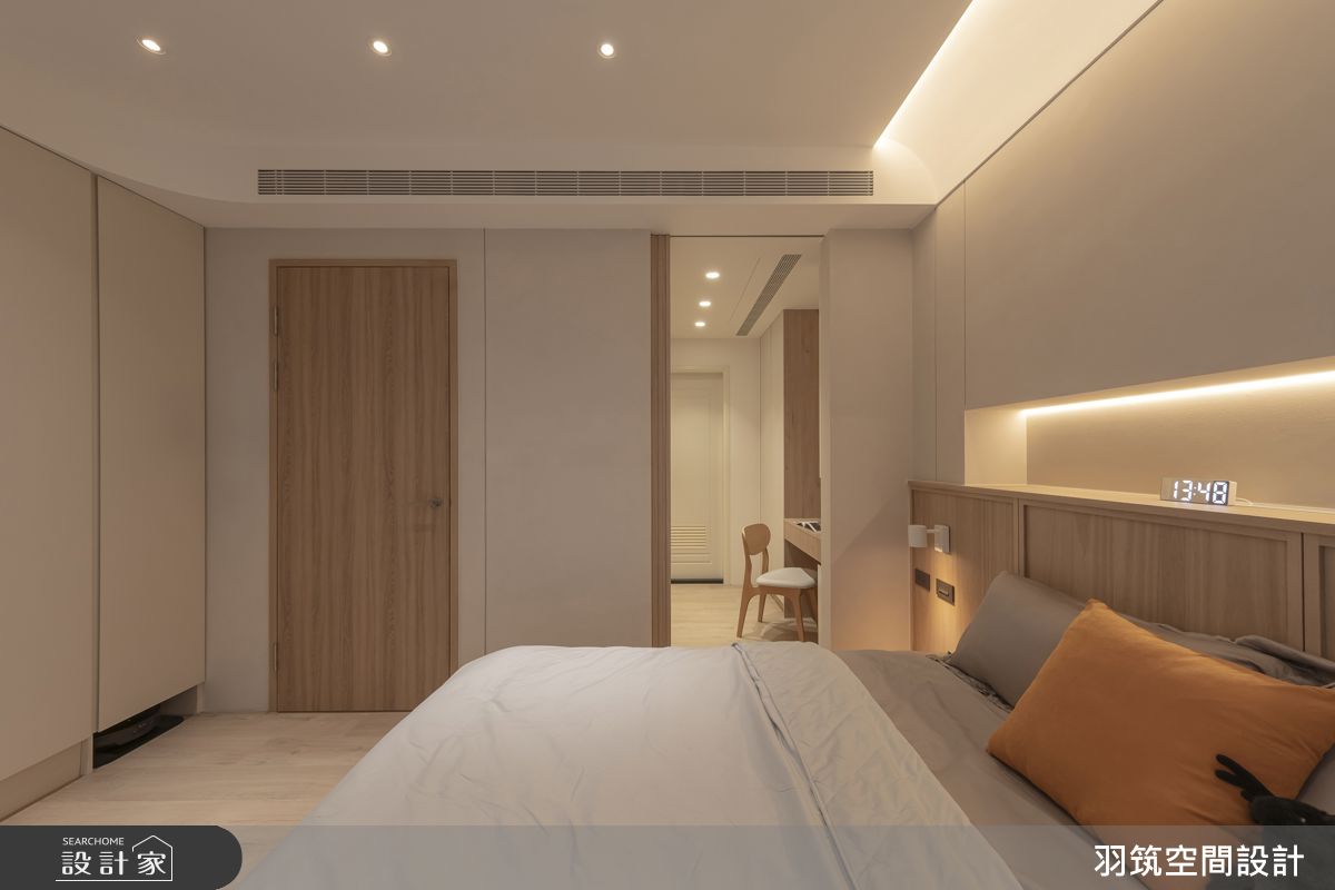 21坪新成屋(5年以下)＿日式無印風臥室更衣間案例圖片＿羽筑空間設計＿羽筑_97宸園拾貳家-心安之所之16