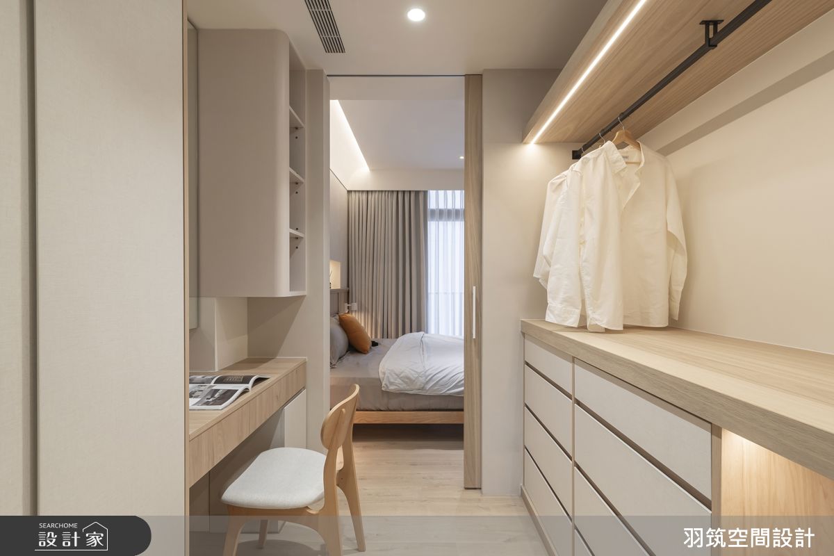 21坪新成屋(5年以下)＿日式無印風臥室更衣間案例圖片＿羽筑空間設計＿羽筑_97宸園拾貳家-心安之所之18