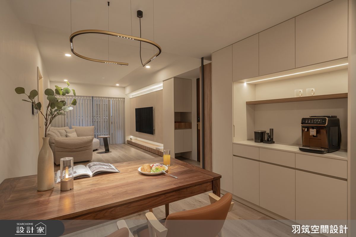 24坪預售屋＿現代風客廳餐廳案例圖片＿羽筑空間設計＿羽筑_102宜雄絢耀 -淺籟靜域之1