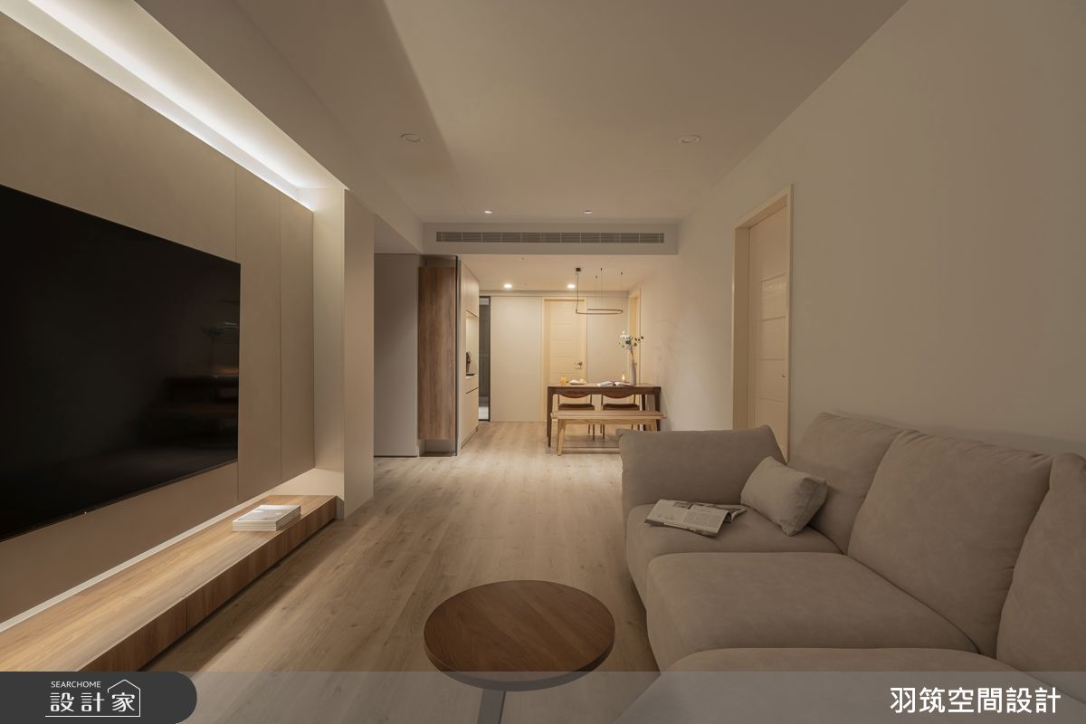 24坪預售屋＿現代風客廳餐廳案例圖片＿羽筑空間設計＿羽筑_102宜雄絢耀 -淺籟靜域之6