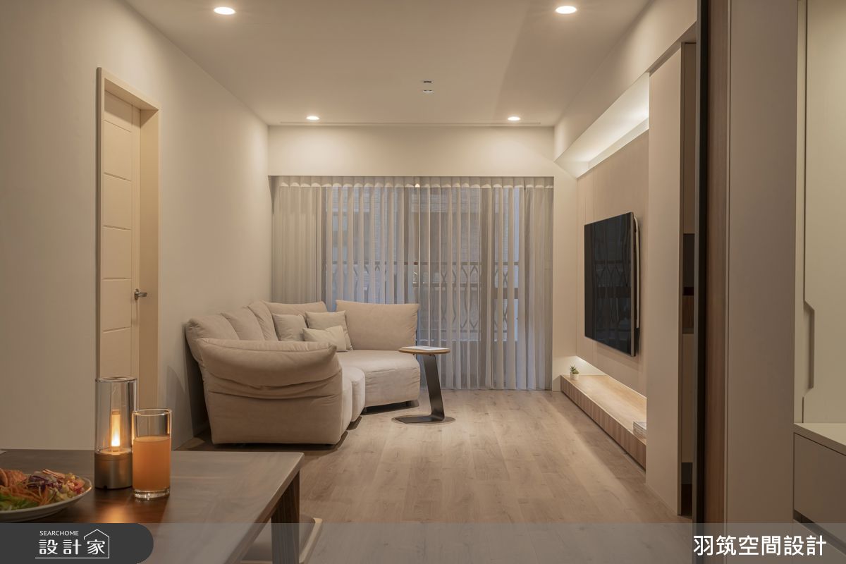 24坪預售屋＿現代風客廳餐廳案例圖片＿羽筑空間設計＿羽筑_102宜雄絢耀 -淺籟靜域之12