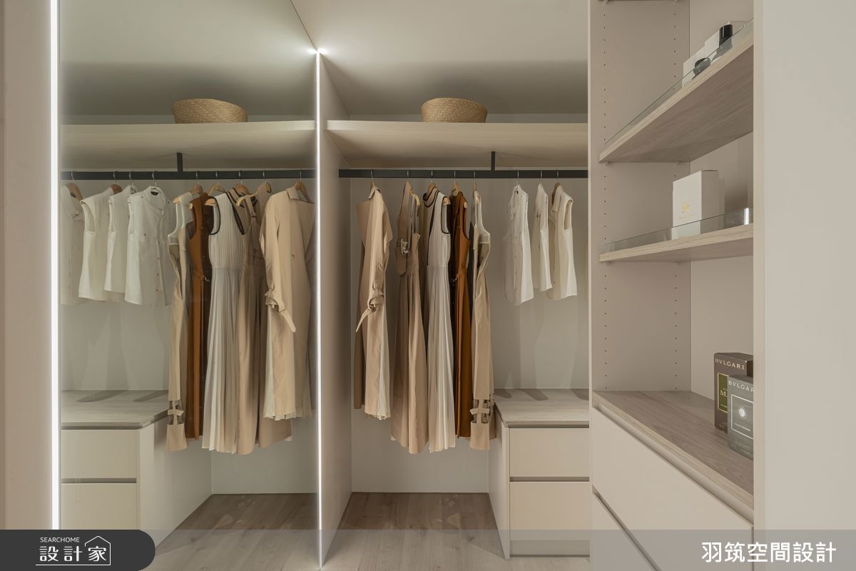 24坪預售屋＿現代風更衣間案例圖片＿羽筑空間設計＿羽筑_102宜雄絢耀 -淺籟靜域之15