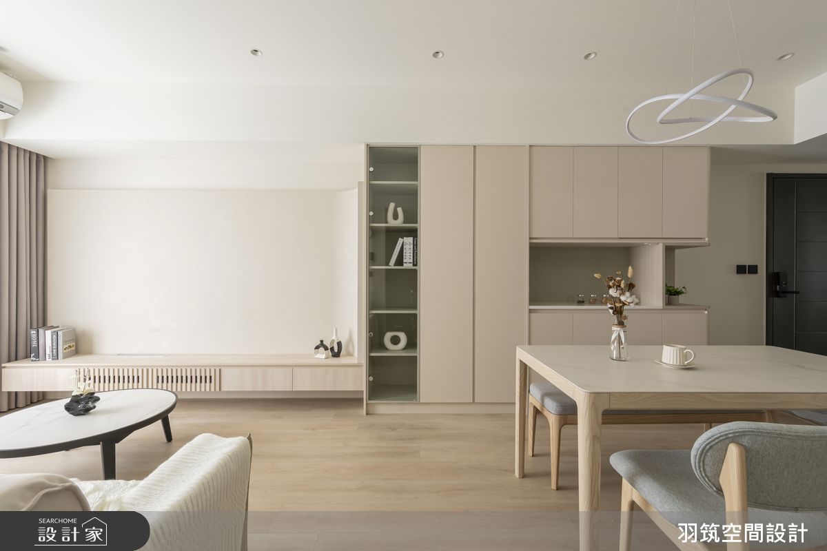 22坪新成屋(5年以下)＿現代風客廳餐廳案例圖片＿羽筑空間設計＿羽筑_103 上禾旺 - 暖煦若芽之4