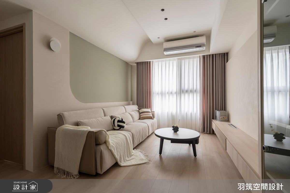 22坪新成屋(5年以下)＿現代風客廳案例圖片＿羽筑空間設計＿羽筑_103 上禾旺 - 暖煦若芽之5