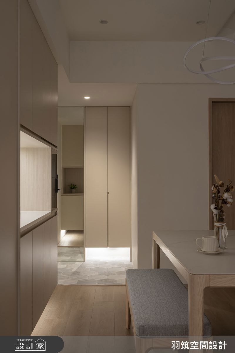 22坪新成屋(5年以下)＿現代風玄關餐廳案例圖片＿羽筑空間設計＿羽筑_103 上禾旺 - 暖煦若芽之16