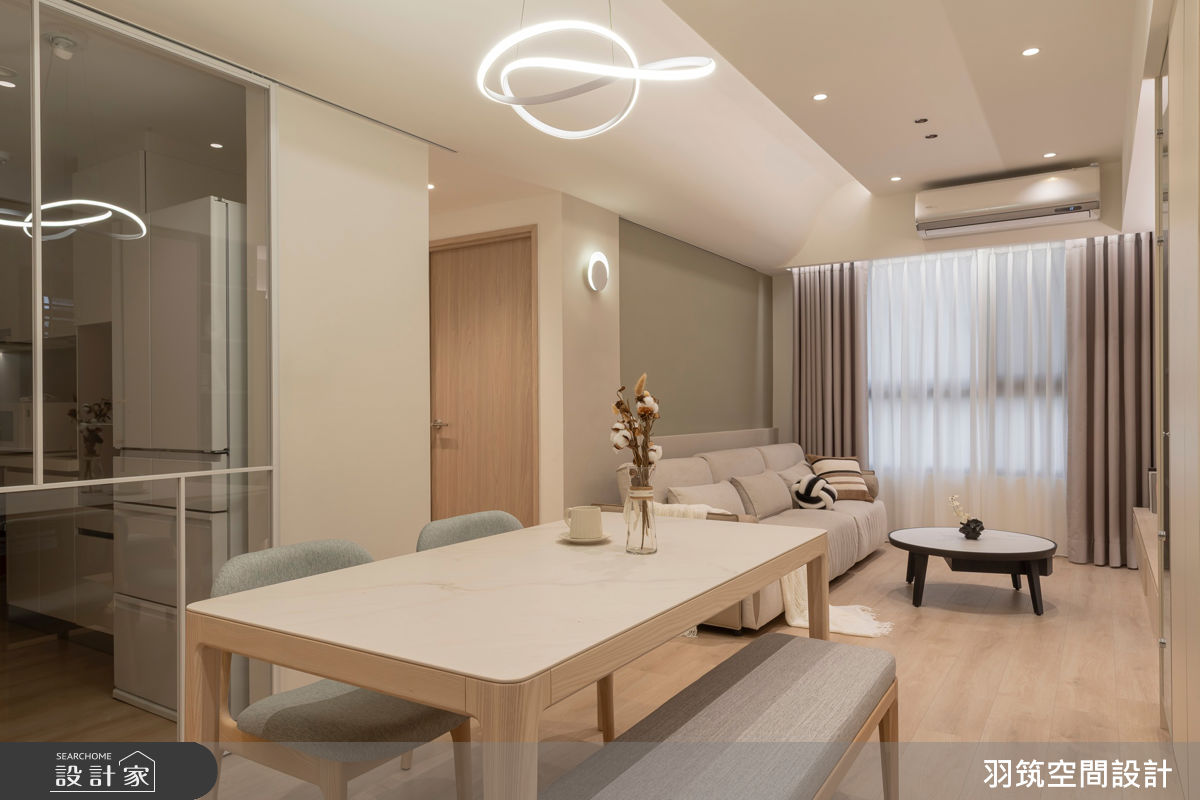 22坪新成屋(5年以下)＿現代風客廳餐廳廚房案例圖片＿羽筑空間設計＿羽筑_103 上禾旺 - 暖煦若芽之20