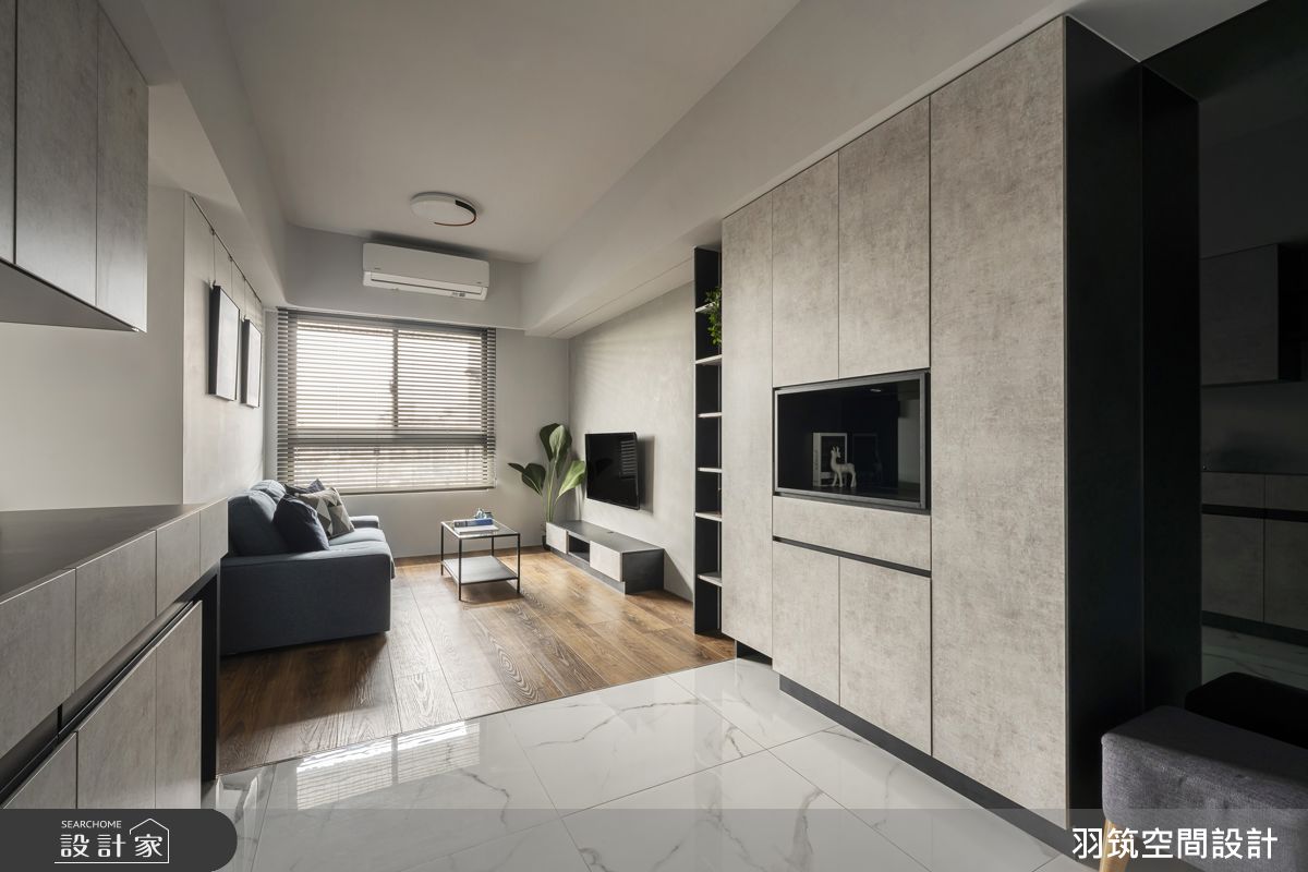 新成屋(5年以下)＿現代風玄關客廳案例圖片＿羽筑空間設計＿羽筑_104 惠宇碧柳 - 域見質蘊之4