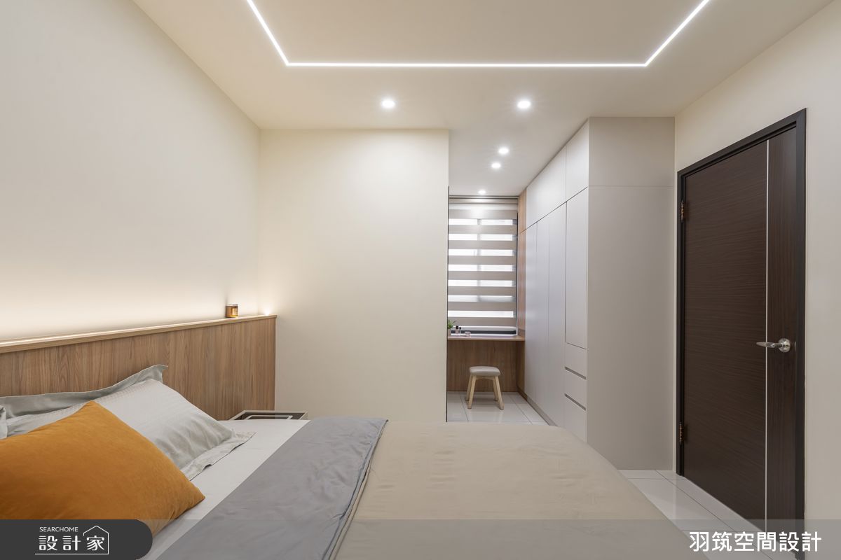 21坪新成屋(5年以下)＿現代風臥室案例圖片＿羽筑空間設計＿羽筑_107 幸福園邸 - 澄光映日之8