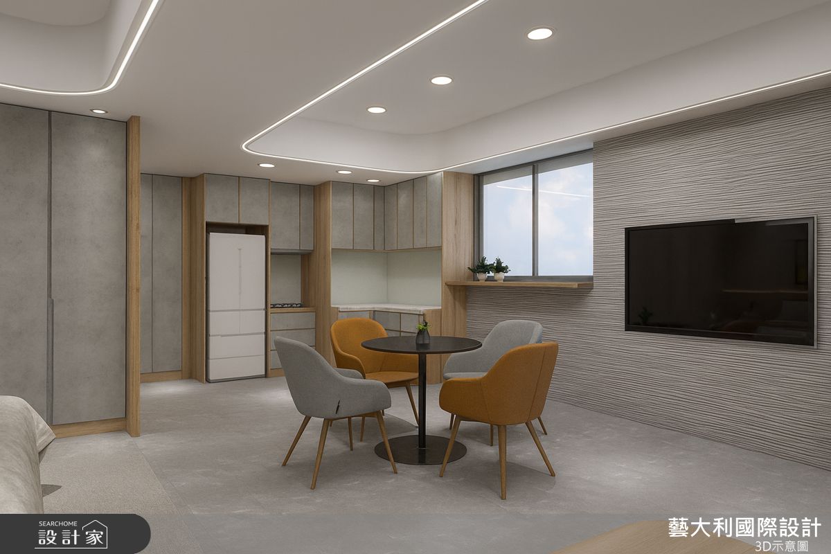 17坪預售屋＿侘寂風客廳餐廳臥室案例圖片＿藝大利國際設計＿藝大利_54之4