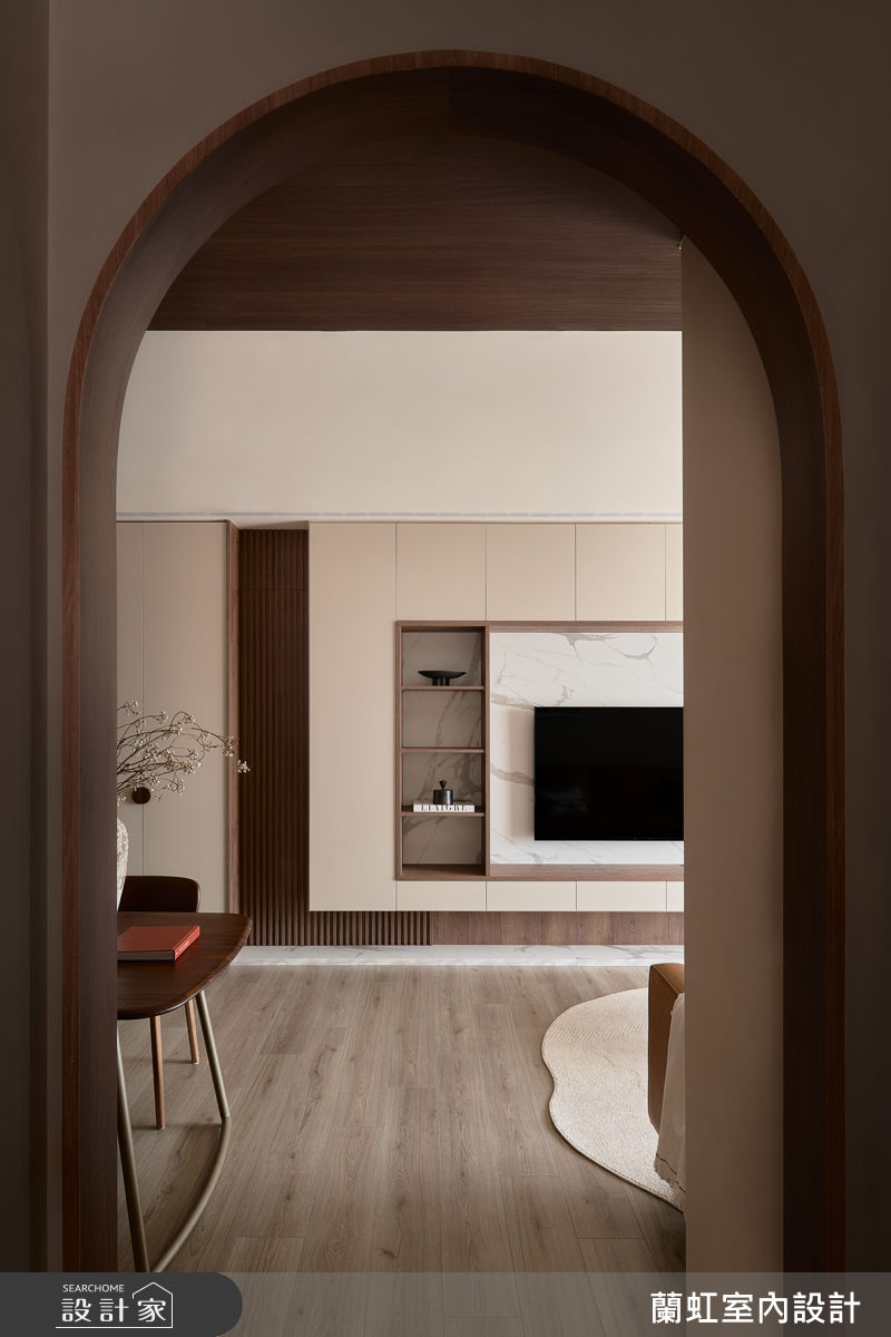 新成屋(5年以下)＿中古侘寂風客廳走廊案例圖片＿蘭虹室內設計＿蘭虹_弧光侘境之9