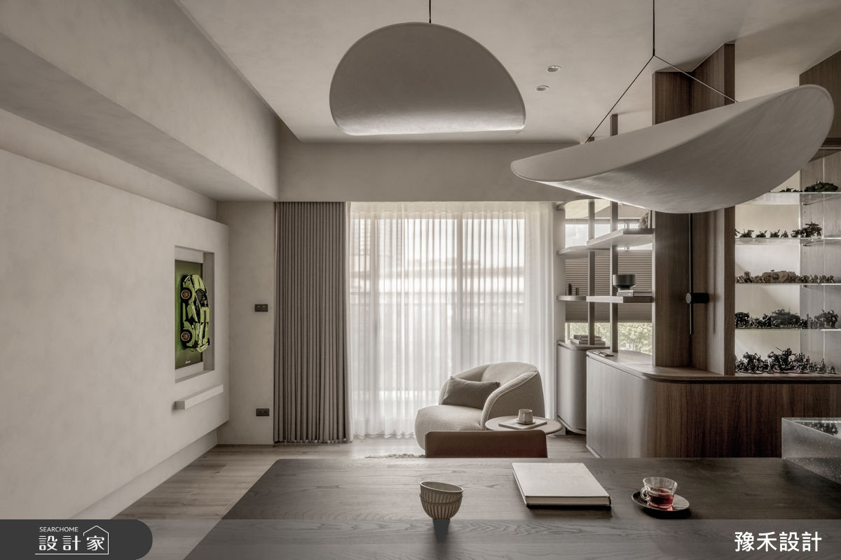 20坪新成屋(5年以下)＿侘寂風客廳餐廳案例圖片＿豫禾設計＿豫禾_藏紳之4