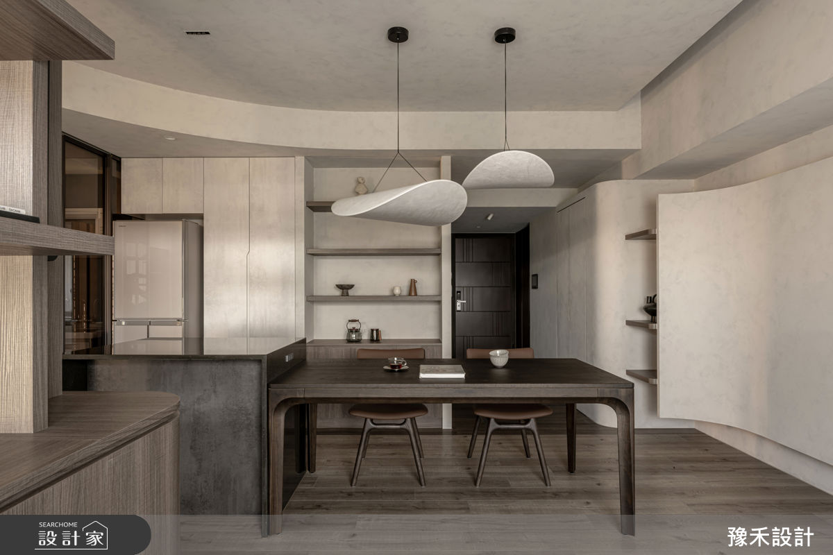 20坪新成屋(5年以下)＿侘寂風玄關餐廳中島案例圖片＿豫禾設計＿豫禾_藏紳之5