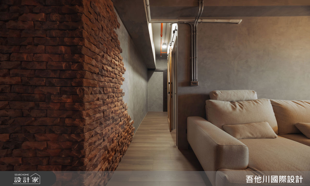 15坪新成屋(5年以下)＿工業風案例圖片＿吾他川室內設計＿吾他川_赤磚光間_新竹東區之4