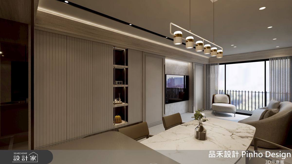 45坪新成屋(5年以下)＿英式風客廳餐廳案例圖片＿品禾設計＿品禾設計46_靜域之20