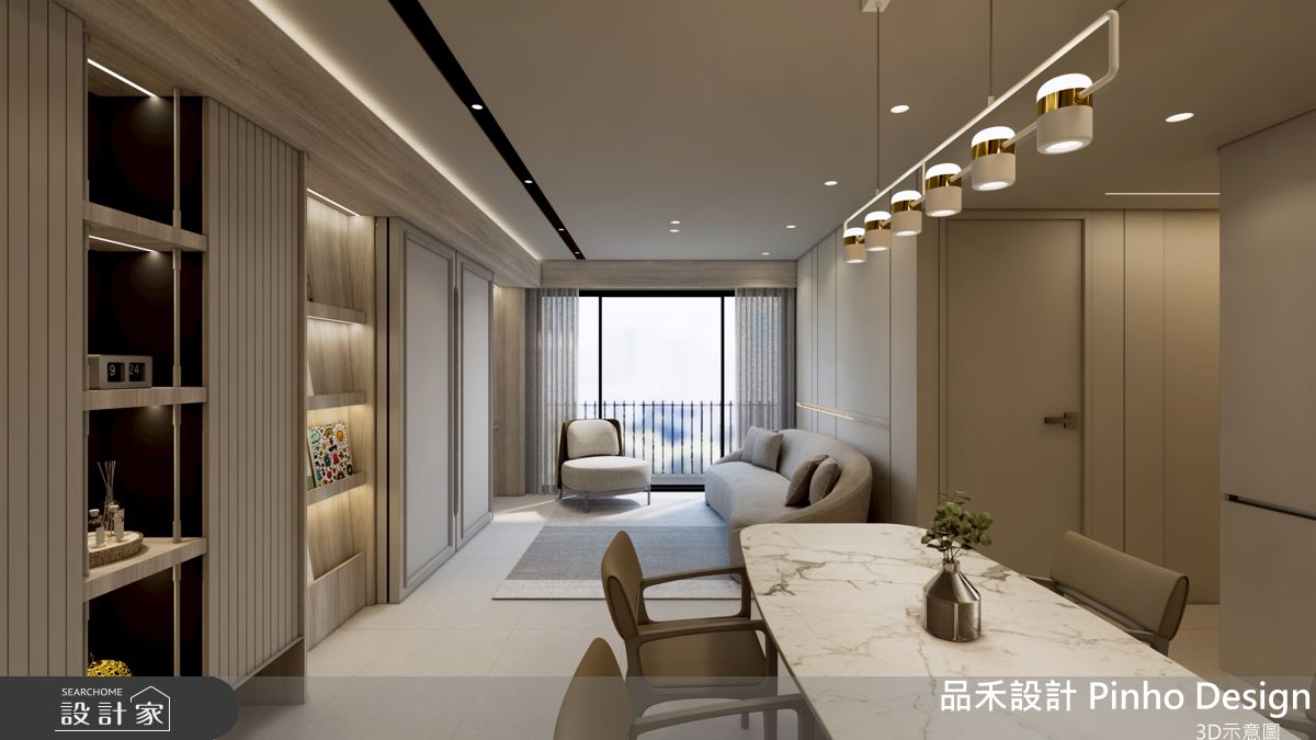 45坪新成屋(5年以下)＿英式風客廳餐廳案例圖片＿品禾設計＿品禾設計46_靜域之21