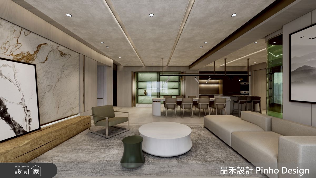 105坪新成屋(5年以下)＿奢華風客廳餐廳中島案例圖片＿品禾設計＿品禾設計47_惟白之16