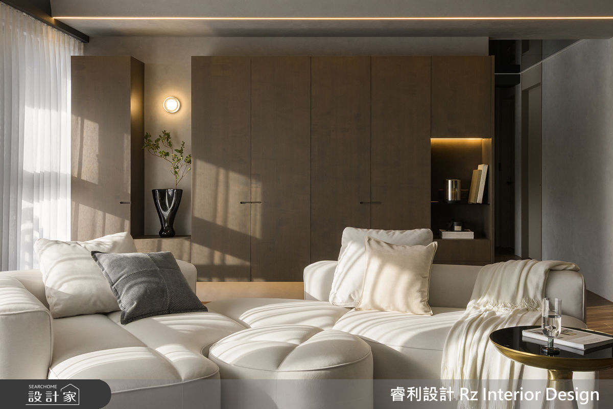 39坪新成屋(5年以下)＿現代風客廳案例圖片＿睿利設計＿睿利_35.暖陽的佇留之11
