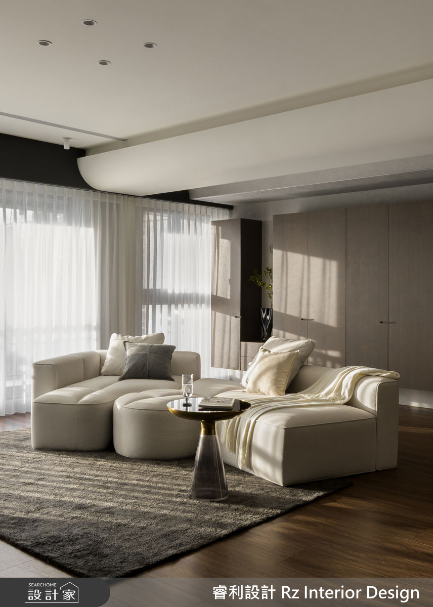 39坪新成屋(5年以下)＿現代風客廳案例圖片＿睿利設計＿睿利_35.暖陽的佇留之10