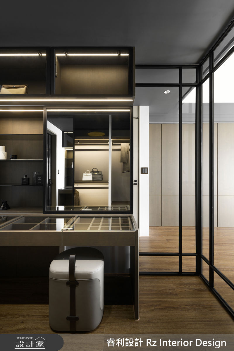 39坪新成屋(5年以下)＿現代風更衣間案例圖片＿睿利設計＿睿利_35.暖陽的佇留之30