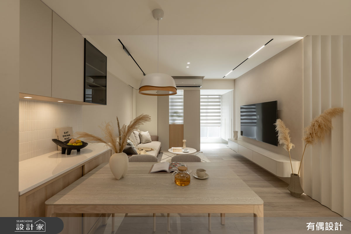 27坪老屋(31~40年)＿現代北歐風客廳餐廳案例圖片＿有偶室內裝修股份有限公司＿有偶_和序之7