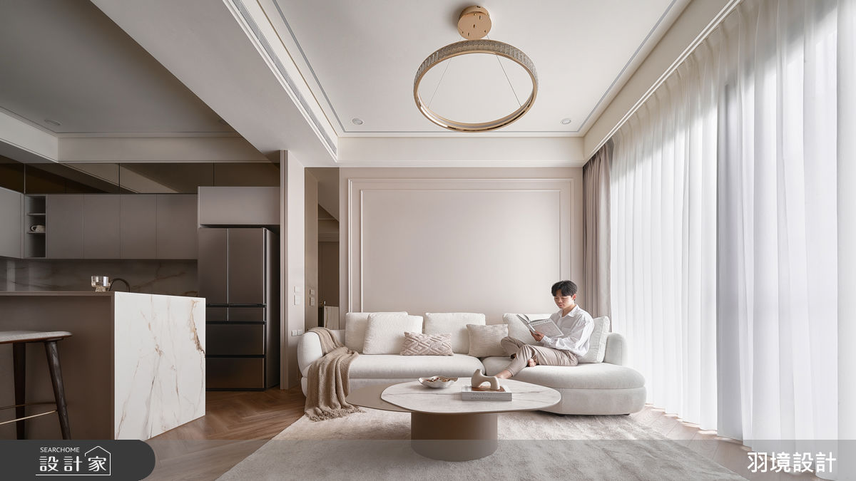 83坪新成屋(5年以下)＿美式風客廳餐廳中島案例圖片＿羽境設計＿羽境_08之2