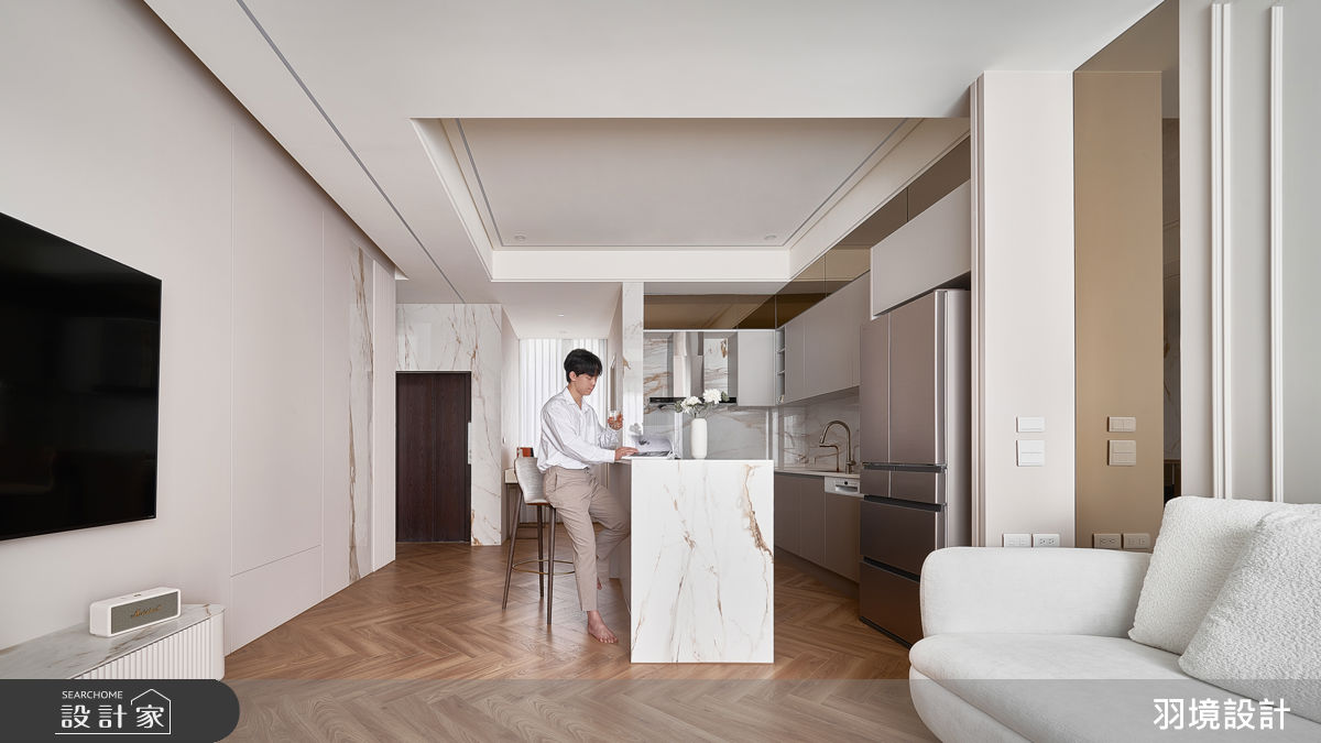 83坪新成屋(5年以下)＿美式風客廳餐廳廚房中島案例圖片＿羽境設計＿羽境_08之15
