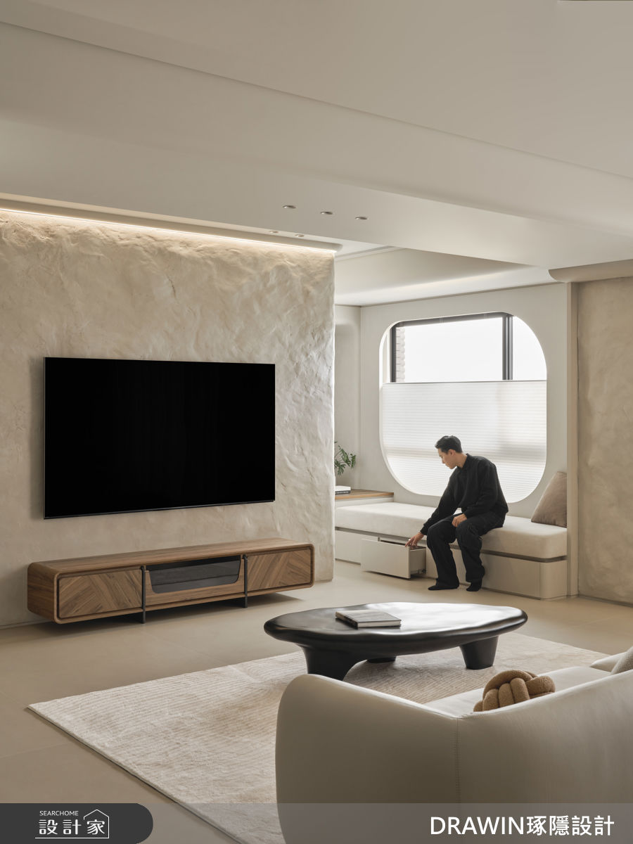 68坪中古屋(5~15年)＿侘寂風客廳臥榻案例圖片＿琢隱設計DRAWIN DESIGN STUDIO＿琢隱_葛宅之7