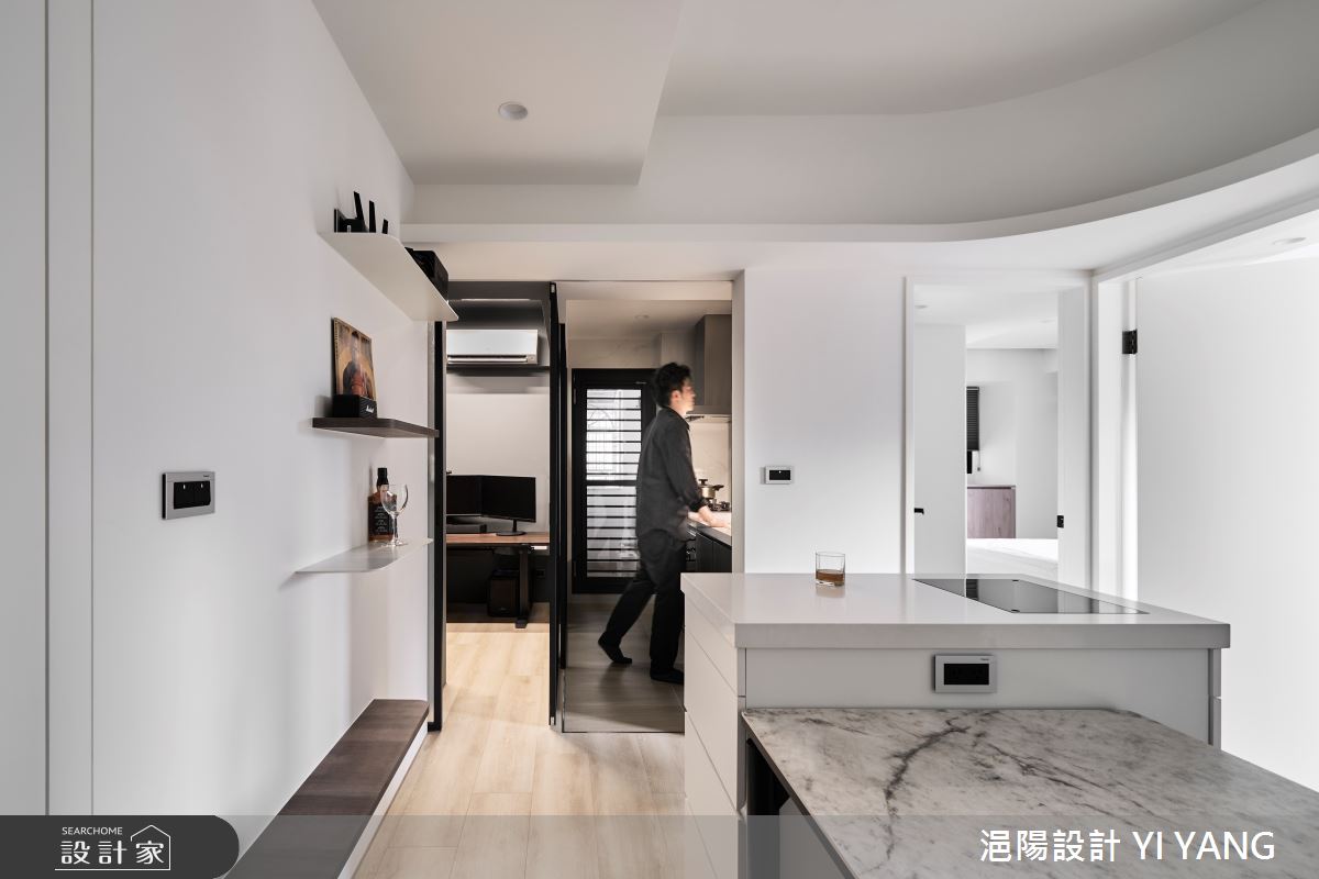 20坪老屋(31~40年)＿現代風餐廳廚房中島案例圖片＿浥陽設計 YI YANG＿浥陽_延續之境｜現代風之5