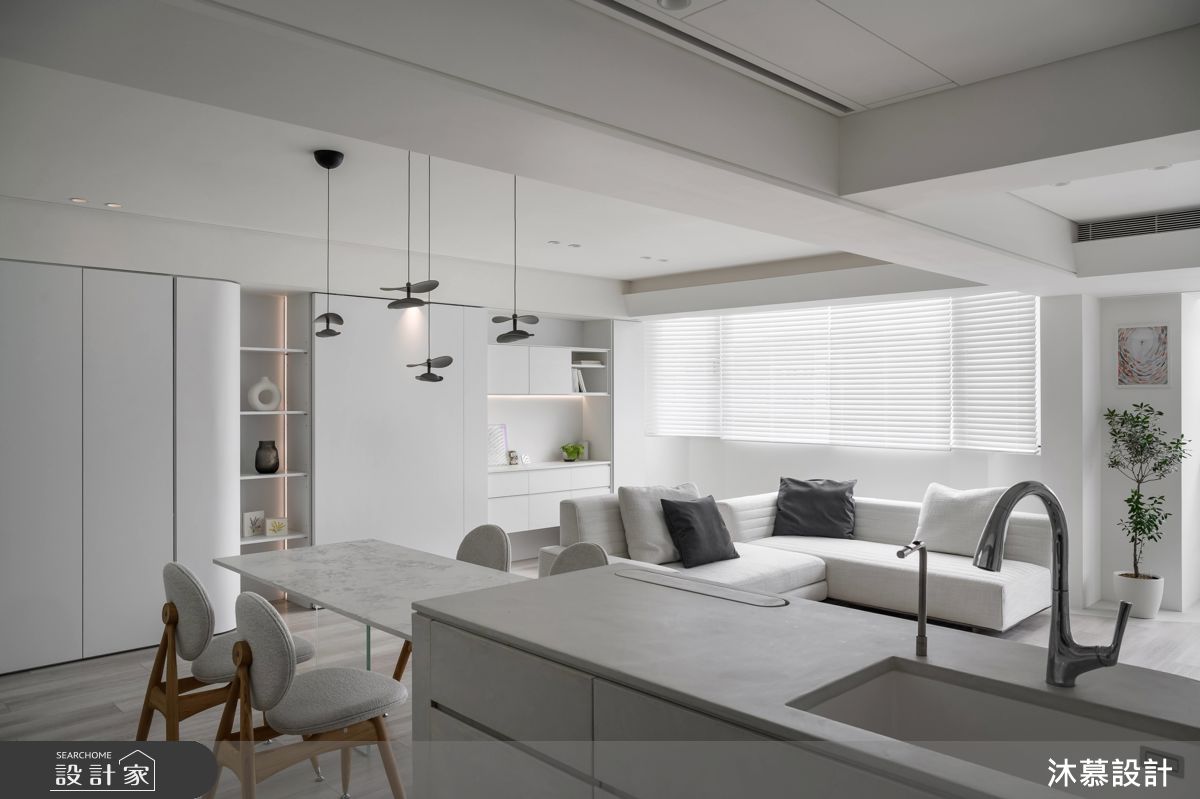 60坪老屋(31~40年)＿現代風客廳餐廳中島案例圖片＿沐慕室內設計＿沐慕_綠洲  I  Live in harmony with nature之22