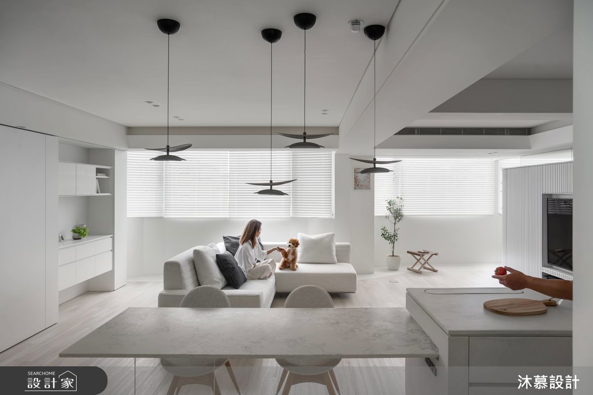 60坪老屋(31~40年)＿現代風客廳餐廳中島案例圖片＿沐慕室內設計＿沐慕_綠洲  I  Live in harmony with nature之23