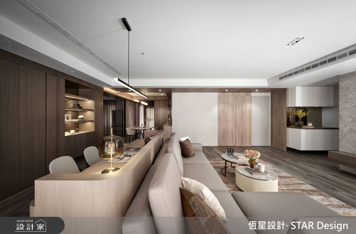 64坪毛胚屋＿優雅輕奢風客廳書房案例圖片＿恆星室內裝修設計有限公司＿恆星_香頌美墅之6