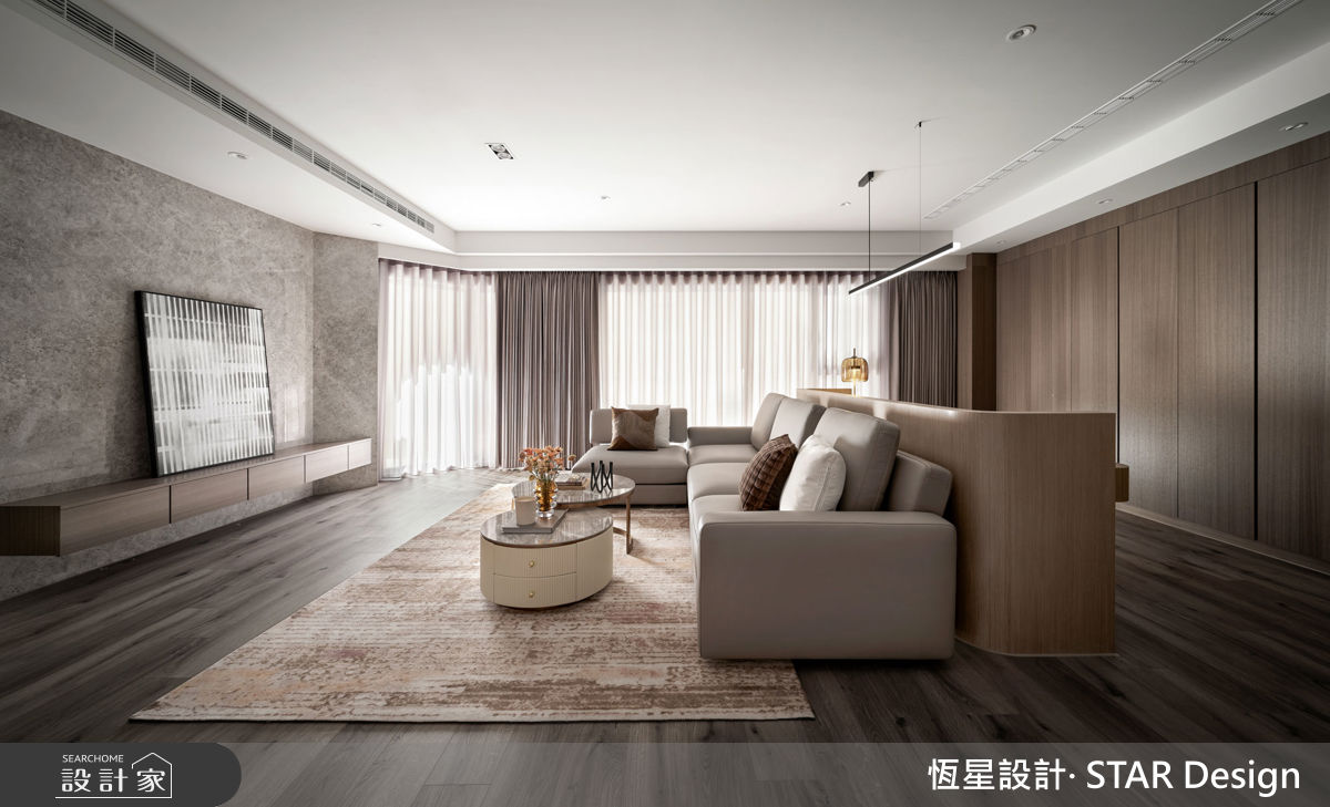 64坪毛胚屋＿優雅輕奢風客廳書房案例圖片＿恆星室內裝修設計有限公司＿恆星_香頌美墅之7