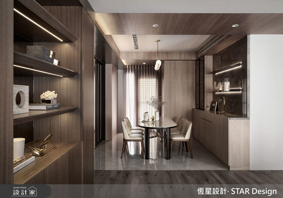 64坪毛胚屋＿優雅輕奢風餐廳案例圖片＿恆星室內裝修設計有限公司＿恆星_香頌美墅之10