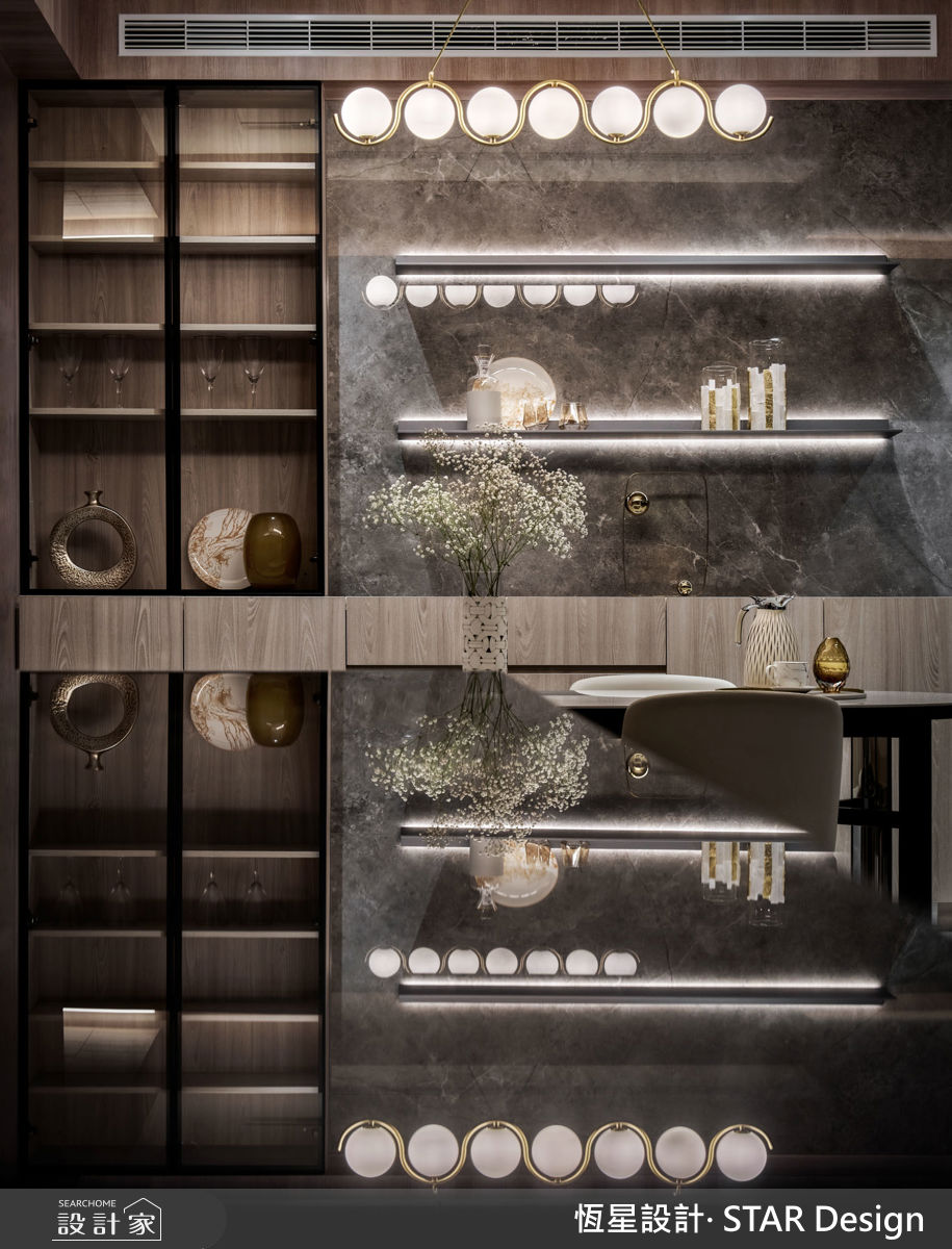 64坪毛胚屋＿優雅輕奢風餐廳案例圖片＿恆星室內裝修設計有限公司＿恆星_香頌美墅之13