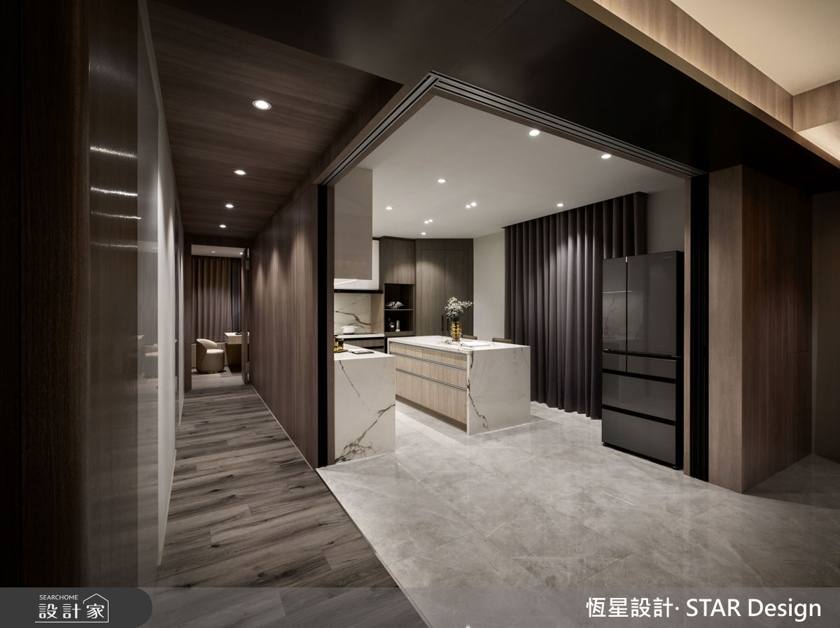 64坪毛胚屋＿優雅輕奢風廚房中島案例圖片＿恆星室內裝修設計有限公司＿恆星_香頌美墅之15