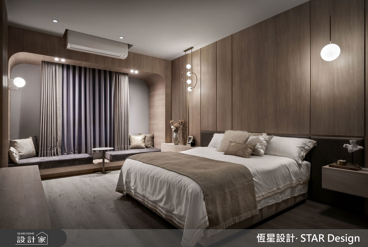 64坪毛胚屋＿優雅輕奢風臥室更衣間案例圖片＿恆星室內裝修設計有限公司＿恆星_香頌美墅之20