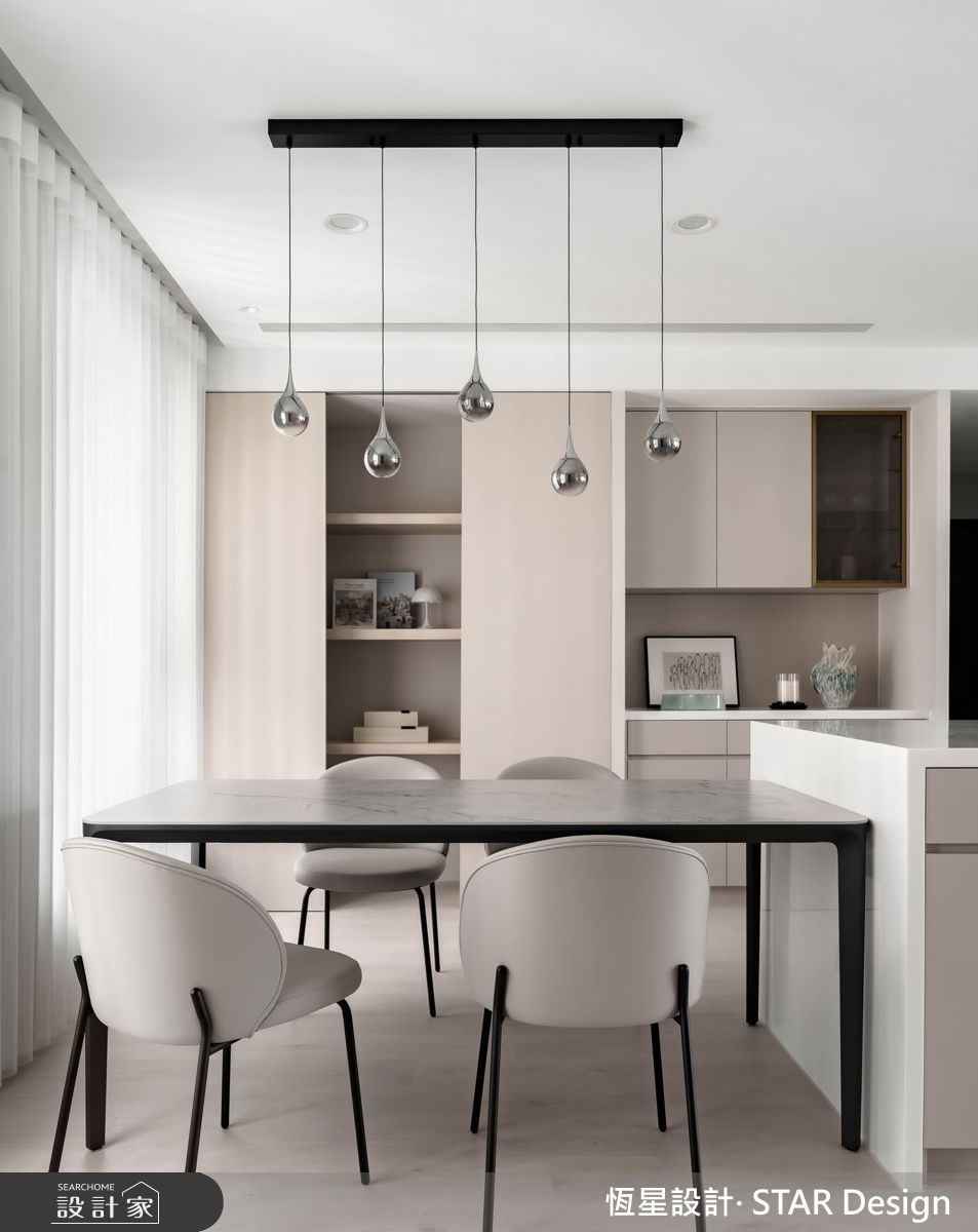 27坪預售屋＿現代風餐廳案例圖片＿恆星室內裝修設計有限公司＿恆星_蘊白之邸之9