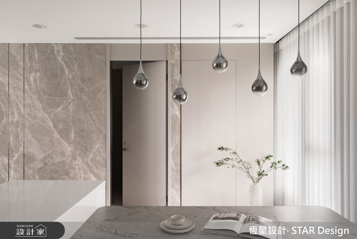 27坪預售屋＿現代風餐廳中島案例圖片＿恆星室內裝修設計有限公司＿恆星_蘊白之邸之11