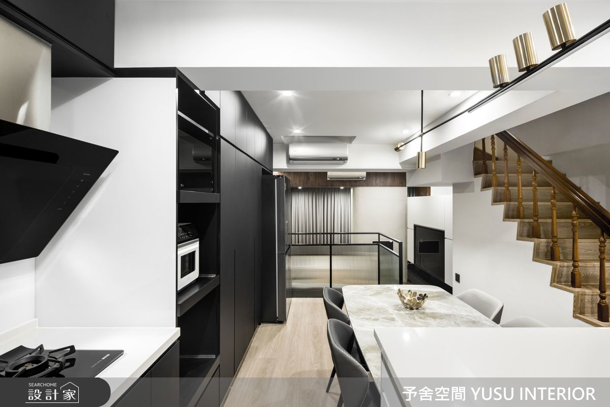 87坪老屋(31~40年)＿現代風餐廳廚房中島案例圖片＿予舍空間室內裝修有限公司＿予舍_01 明湖韋宅之1