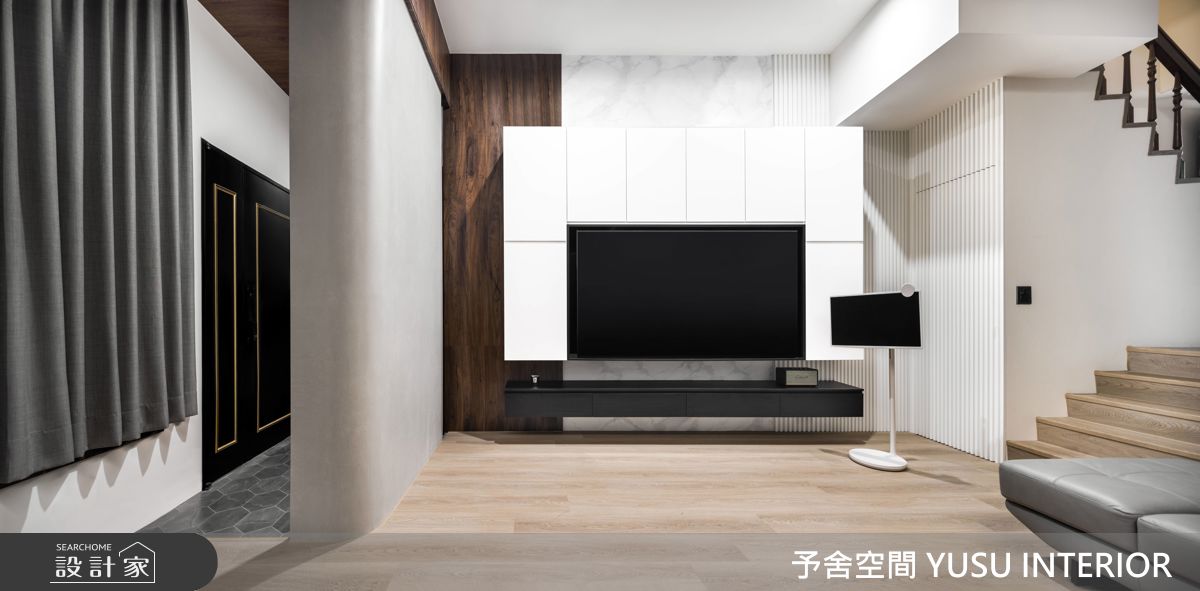 87坪老屋(31~40年)＿現代風玄關客廳案例圖片＿予舍空間室內裝修有限公司＿予舍_01 明湖韋宅之3