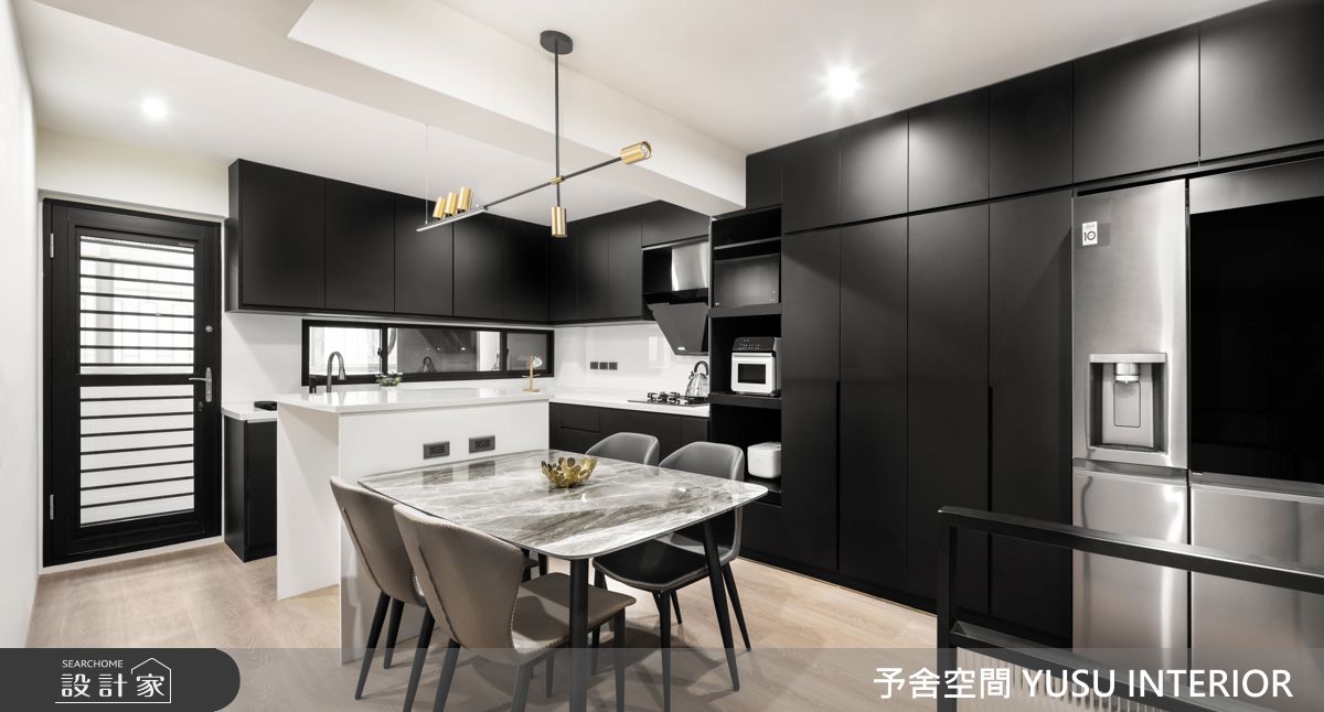 87坪老屋(31~40年)＿現代風餐廳廚房中島案例圖片＿予舍空間室內裝修有限公司＿予舍_01 明湖韋宅之9
